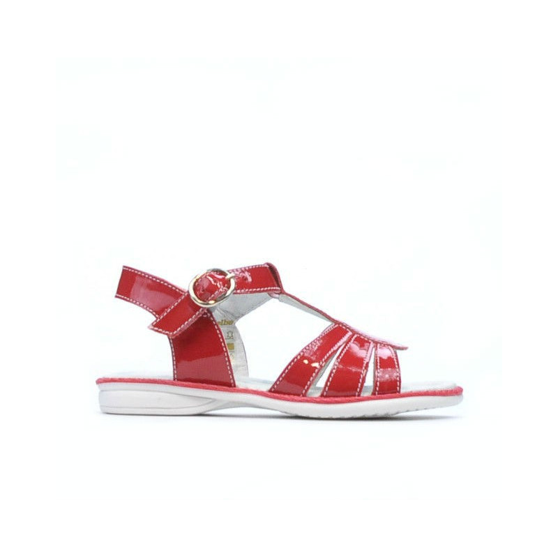 Sandalias para niños pequeños 53c charol rojo
