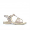 Sandalias para niños pequeños 40c charol beige nácar