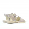 Sandalias para niños pequeños 40c charol beige nácar