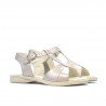 Sandalias para niños pequeños 40c charol beige nácar