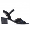 Sandalias para mujer 5024 negro velur combinado
