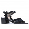 Sandalias para mujer 5024 negro velur combinado
