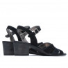 Sandalias para mujer 5024 negro velur combinado