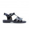 Sandalias para niños pequeños 53c charol negro