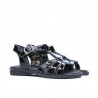 Sandalias para niños pequeños 53c charol negro