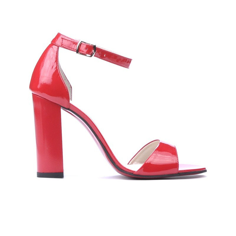 Sandalias de mujer 1259 charol rojo