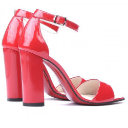 Sandalias de mujer 1259 charol rojo
