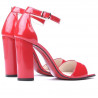 Sandalias de mujer 1259 charol rojo