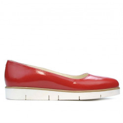 Zapatos casuales de mujer 677 charol rojo