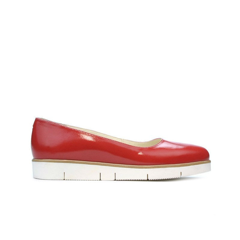 Zapatos casuales de mujer 677 charol rojo