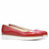 Zapatos casuales de mujer 677 charol rojo