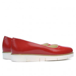 Zapatos casuales de mujer 677 charol rojo