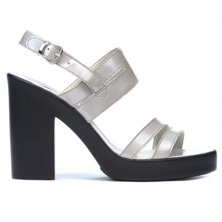 Sandalias mujer 5027 charol plateado
