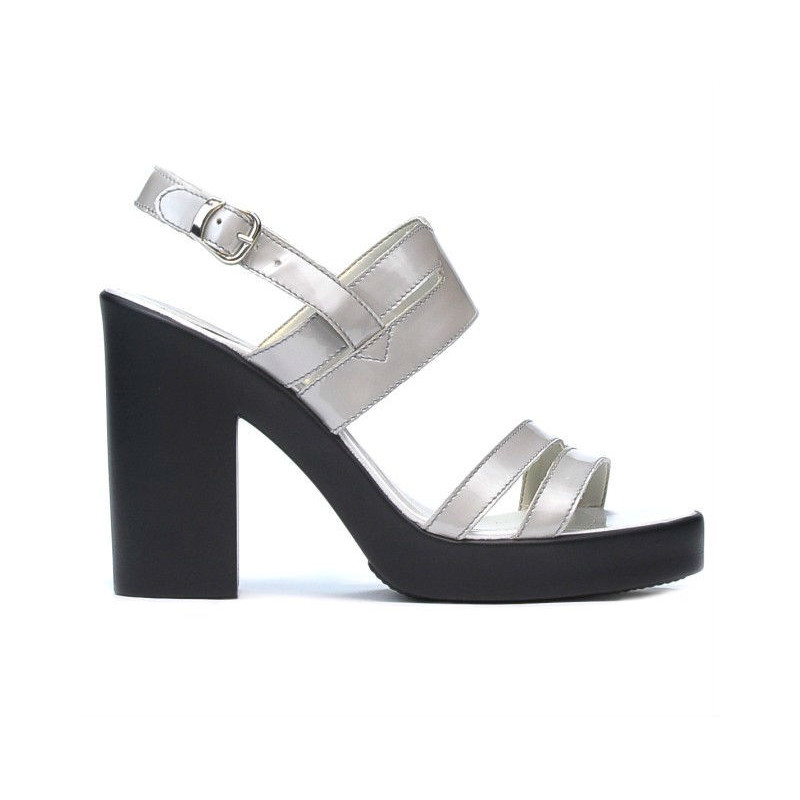 Sandalias mujer 5027 charol plateado