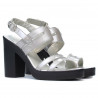 Sandalias mujer 5027 charol plateado