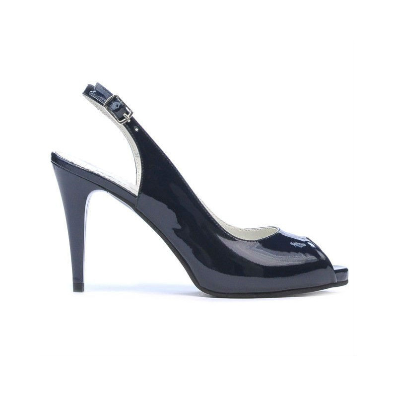 Sandalias mujer 1250 charol índigo