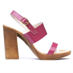 Sandalias de mujer 5028 charol fucsia