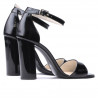 Sandalias de dama 1259 charol negro satinado