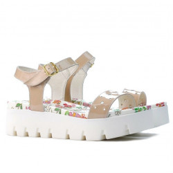 Sandalias mujer 5034 charol nude