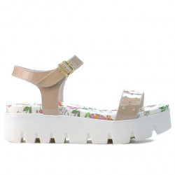 Sandalias mujer 5034 charol nude
