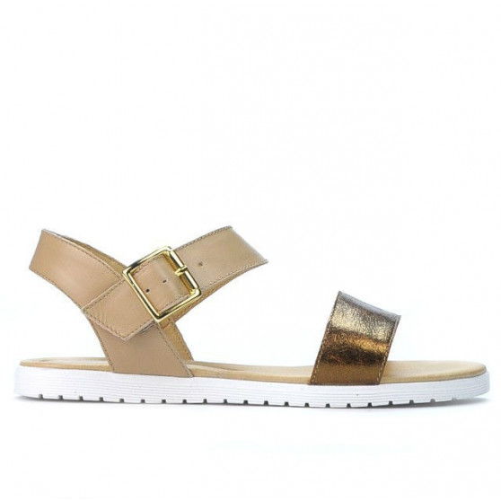 Sandalias mujer 5036 cobrizo+beige
