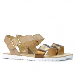 Sandalias mujer 5036 cobrizo+beige