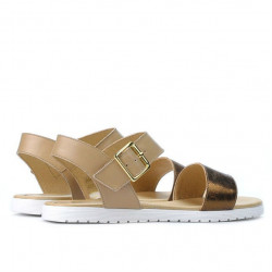 Sandalias mujer 5036 cobrizo+beige