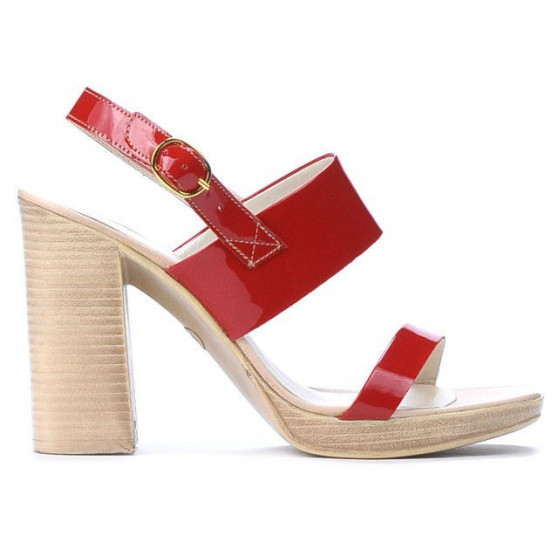 Sandalias de mujer 5028 charol rojo