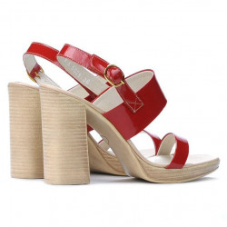 Sandalias de mujer 5028 charol rojo