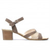 Sandalia mujer 5024 arena velur combinado
