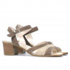 Sandalia mujer 5024 arena velur combinado