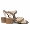 Sandalia mujer 5024 arena velur combinado
