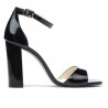 Sandalias de mujer 1259 charol negro+violeta (camaleón)