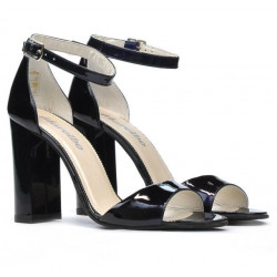 Sandalias de mujer 1259 charol negro+violeta (camaleón)