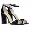 Sandalias de mujer 1259 charol negro+violeta (camaleón)