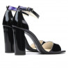 Sandalias de mujer 1259 charol negro+violeta (camaleón)