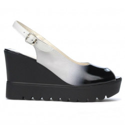 Sandalias de mujer 5026 negro+blanco