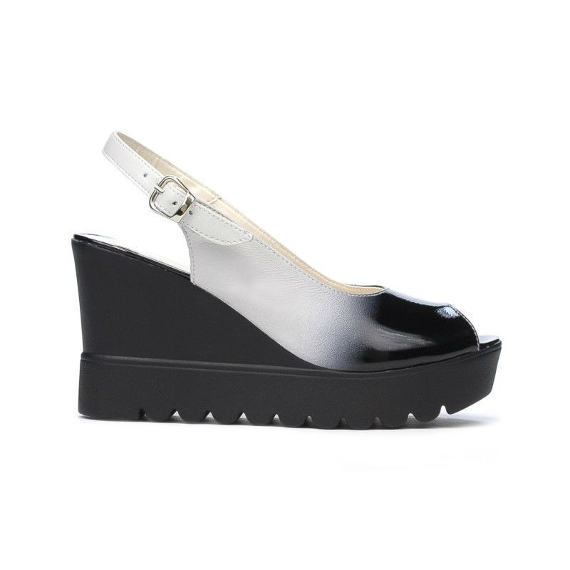 Sandalias de mujer 5026 negro+blanco