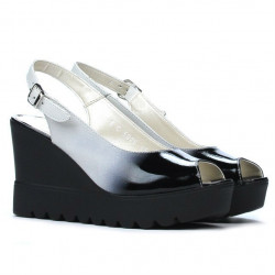Sandalias de mujer 5026 negro+blanco