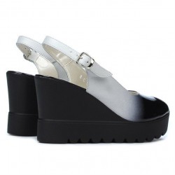 Sandalias de mujer 5026 negro+blanco