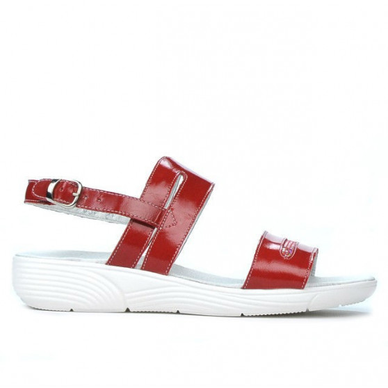Sandalias de mujer 5035 charol rojo