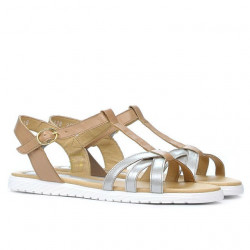 Sandalias de mujer 5038 combinado plateado