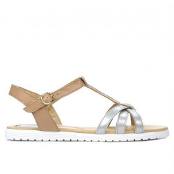 Sandalias de mujer 5038 combinado plateado