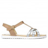 Sandalias de mujer 5038 combinado plateado