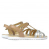 Sandalias de mujer 5038 combinado plateado