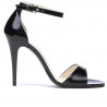 Sandalias de mujer 1238 charol negro satinado