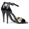 Sandalias de mujer 1238 charol negro satinado