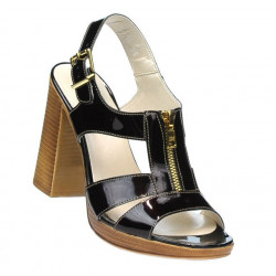 Sandalias mujer 5029 charol burdeos