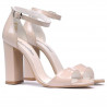 Sandalias de mujer 1259 charol beige nácar