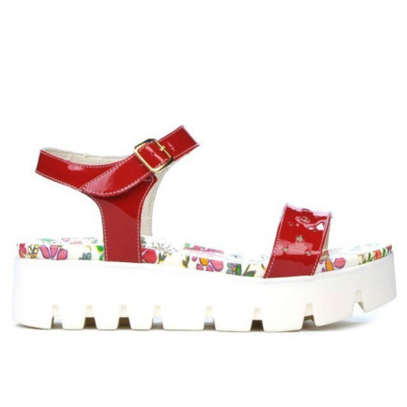 Sandalias de mujer 5034 charol rojo